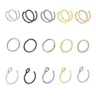 15 Pcs Nose Miss Spiral Rings Stainless Steel Clips