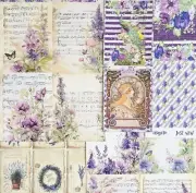 Lavender and Purple Papers for Junk Journals Scrapbooking Crafts 8 Pages #PLF8