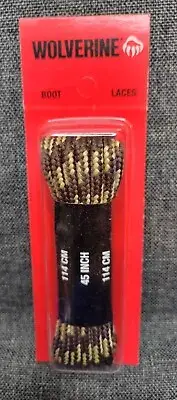 WOLVERINE Work Boot Laces 1 pair 45" Brown New Old Stock Vintage