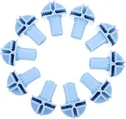 Replacement Bird Cage Wheel Connectors 10pcs Small Plastic Spinner Wheel Adapters Swivel Caster Adapters for Cat Cage Accessories