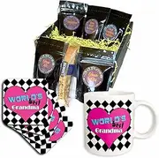 3dRose Worlds Best Grandma Coffee Gift Basket, Multi