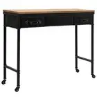 Console Table MDF and Fir Wood 100x33.5x80cm Hallway Entry Display vidaXL