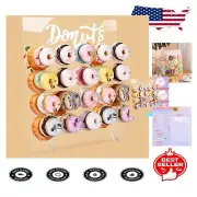 Reusable Transparent Donut Holder Board with 20 Pegs for Events - 17.7 x 15 In
