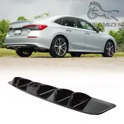 Gloss Black Rear Diffuser Fins Bumper Splitter Spoiler Lip For Honda Civic Sedan (for: Honda Civic)