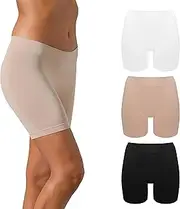 [Risalti] Women's Cycling Shorts for Dress, Anti-Chafing, Pack of 3 - Only The Smooth Shorts, Microfibre, Anti-Chafing Thigh Women, Thigh Rub Protection, Made in Italy