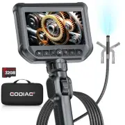Two-Way Articulating Borescope Camera with Light, 0.33in Industrial Endoscope...