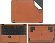 Jarttarn Laptop Decal Cover Compatible with ASUS ProArt P16 2024 H7606W 16-inch Anti-Scratch Sticker Three Sided Leather Notebook Film (Brown)