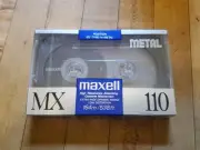 Factory Sealed Maxell MX 110 Metal Type IV Cassette - Made in Japan FREE SHIP