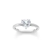 THOMAS SABO Ring with white, heart-shaped zirconia