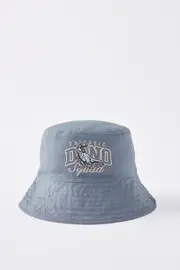 [Cotton On Kids] Cotton On Kids - Kids Reversible Bucket Hat - Steel/dino squad M STEEL/DINO SQUAD
