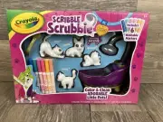 Crayola Scribble Scrubbie Pets Playset Washable Markers Bath Toy