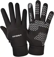 [WOFASHPURET] 1 Pair Finger Gloves Warm Mittens Driving Gloves Thin Gloves Work Gloves for Cold Weather Cycling Touchscreen Glove Windproof Riding Cycling Gloves Touch Screen Gloves Black