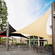 Triangle Sun Shade Sail Canopy Outdoor Patio Fabric 10' x 10' x 10' Beige
