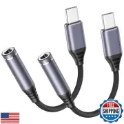 USB Type C to 3.5mm Female headphone Jack Adapter (2 Pack) USB C to Aux Audio