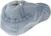 [TEMPNAP] Vintage Cowboy Hat Denim Beret Cap Minimalist Ponytail Hat Women's Fashion Hat Washed Denim Beret Girls Hat French Beret for Lady