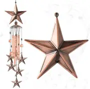 Star Wind Chimes for Outside,37 Inch Length Memorial Star Wind Chime with 4 Larg