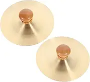 CORHAD Ethnic Rhythm Cymbals 1 Pair Handheld Mini Cymbals for Bands Dance and Holiday Events