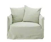 [James Lane] Como Linen Darling Sofa Cover Oatmeal -1.5 Seater