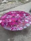 Pink Agate Stone Round Dining Coffee Tables Handmade Restaurant Décor Furniture