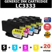 20X Generic LC3333 LC-3333 Ink Cartridge For Brother DCP-J1100dw MFC-J1300dw