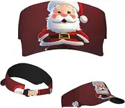 [RLDOBOFE] Sun Visor Hat Adjustable Empty Top Baseball Cap Cute Santa Claus Sun Hats for Women Men Sunscreen Visor Caps Summer Beach Sports Hats Black, Black, One Size