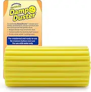 [Scrub Daddy] Damp Duster - Ideal for Blinds, Vents, Baseboards & More - Traps Dust & Dirt Easily - Rinse & Reuse - Yellow