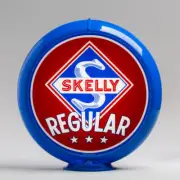 Skelly Regular 13.5" Gas Pump Globe w/ Light Blue Plastic Body (G248)