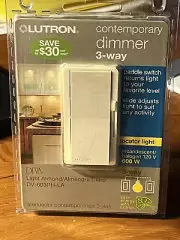 LUTRON Diva DV-603PH-LA Dimmer 600 watt 3 way LIGHT ALMOND......NEW.....