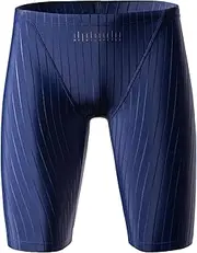 [MY KILOMETRE] Jammer Swimsuit Mens Solid Swim Jammers Endurance Long Racing Training Swimsuit
