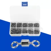 Fishing Barrel Swivels Set 210 Rolling Bearing Snap Ball Fishing Lures MU