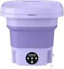 Folding Washing Machine, Portable Mini Washing Machine with Drain Basket 8L