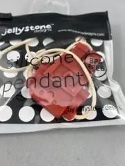 New Jellystone Designs Junior Kids Robot Pendant Red ADHD Sensory Chew Fidget