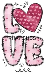 Sublimation Print Pink Love Ready To Press Heat Transfer
