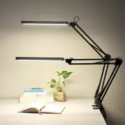 LED Desk Lamp Folding Long Arm Eye Protection Reading Desk Lamp USB Desktop Universal Clip Lamp