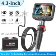 RALCAM Endoscope Camera 4-Way 360° Articulating Car Borescope Semi Rigid Cable