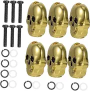 TOYANDONA 6pcs Guitar Tuner Handle Guitar Tuning Machines Power Acoustic Socket Guitar Pedals Knob Button Guitar Tuners Machine Heads Instrument Guitars Pegs Key Bass Kit Golden Plastic