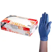 Sofeel Vinyl Low Powder Gloves 5.0g Large Blue HACCP Grade 100 Box