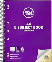 SPIRAX 56960C KODE 960 A4 5-Subject Book, 250PG