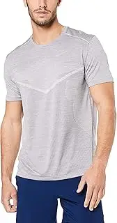 [Nike] Men's TechKnit Ultra Short-Sleeve Running Top, Gunsmoke/Atmosphere Grey/(Reflective Silver)