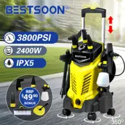 Bestsoon High Pressure Washer Cleaner Electric Water Gurney Hose 3800PSI