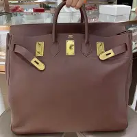 在飛比找Yahoo!奇摩拍賣優惠-Hermes birkin 50暗紅色金扣柏金包