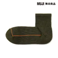 在飛比找momo購物網優惠-【MUJI 無印良品】男羊毛混圈絨厚織直角短襪(共5色)