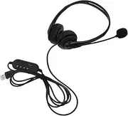BRIGHTFUFU USB Headphones with Microphone Office Computer Headset for Online Courses Noise Cancelling Headphones Lightweight Design for Comfortable for Conference