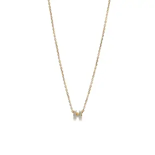 Hermes愛馬仕 Mini Pop H 項鍊 necklace (白色 /金鍊)