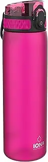 ion8 Slim Bottle 500 ml, Durable Water Bottle, Leakproof Sport Flask with Fast Flow for Rapid Hydration, BPA Free Plastic Bottle with Carrying Loop and Flip Lid (colour: pink)