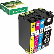 TAAUS 802XL Ink Cartridges Compatible for Epson T802XL T802 Replacement for Epson Workforce Pro WF-4720 WF-4730 WF-4734 WF-4740 EC-4020 EC-4030 EC-4040 Printer (1BK,1C,1M,1Y) 4 Pack