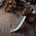 Kiritsuke Chef Knife Handmade Forged Butcher Knife Meat Cleaver Kitchen Knives