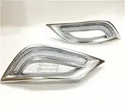 Fog Light Cover Lamp Frame 2PCS For Sonata 2011~2014 Daytime Running Lights 12V DRL Fog Lamp With Yellow Turn Signal Light(White yellow blue)