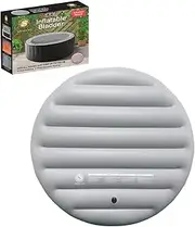Energy Saving Spa Cover Inflatable Lid Protective Rain Overflow Heat Insulator Technology Round Bladder Fits All 4 Person Round Hot Tubs Up to 140cm, Grey