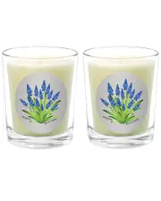Qualitas Candles Hyacinth Two Scented Beeswax Candle Set